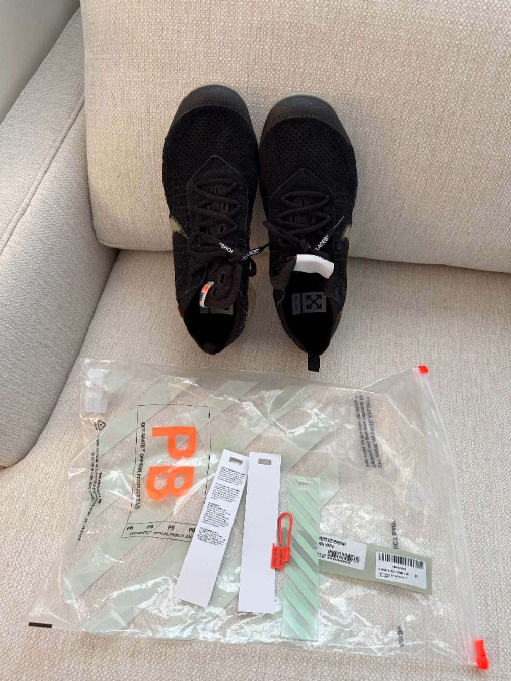 Off-White Nike Air with writing